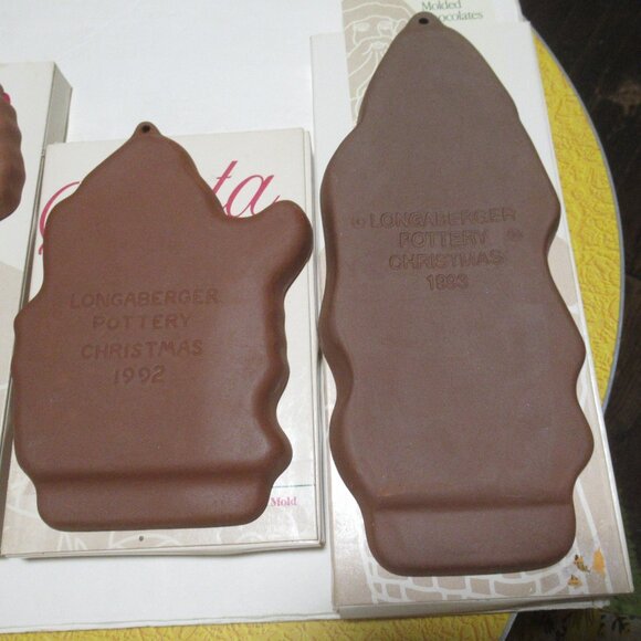 4 Longaberger Father Christmas Santa St. Nick Kriss Kringle Cookie Molds 1990's - Picture 5 of 8